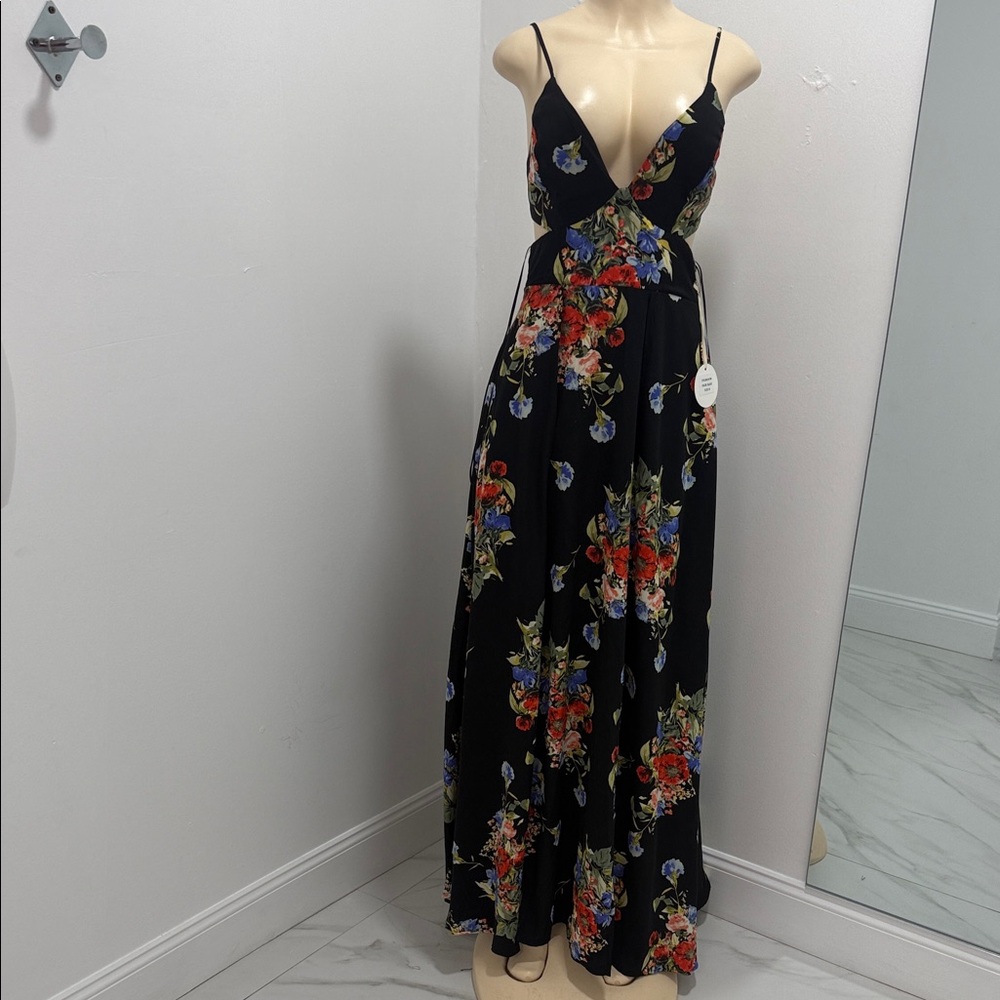 Floral Black Maxi Dress